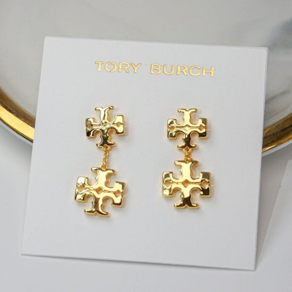 Tory Burch Kira Double Drop Earrings [AUTHENTIC NEW]